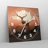 Wanduhr - Quadrat - Glasuhr - Hirsch Geweih Hörner - Produktbild-Vorschau 4