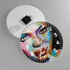 Wanduhr - Rund - Glasuhr - Mädchen Gesicht - 30x30cm - Produktbild-Vorschau 2