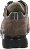 The back view of a brown sneaker with a black sole. Produktbild-Vorschau