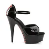 DELIGHT-660FH Damen Sandale von Pleaser, Schwarz  , EU 44, Produktbild-Vorschau 5