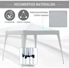 Outsunny Faltpavillon Pavillon Zelt Festzelt Partyzelt Produktbild-Vorschau 4