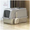 Katzentoilette Katzenklo XXL Premium - Edelstahl mit Deckel Produktbild-Vorschau 2