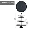 Bekka Étagère noire, 3 niveaux, diamètre 25 cm. Présentoir Voir les images du produit 5