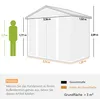 Outsunny Gerätehaus Metall im Holzoptik 3 m² 152 x 235,7 x Produktbild-Vorschau 3