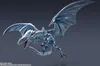 A blue-eyes white dragon action figure in flight against a dark gray background. Produktbild-Vorschau