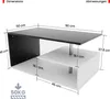 MIADOMODO® Stolik kawowy - 90x50 cm, z miejscem do Podgląd zdjęcia produktu 13