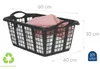 Wäschekorb 37L aus stabilem Kunststoff – 60x40x30 cm – Produktbild-Vorschau 2