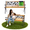 KADAX Gartenbank aus Holz, 127 cm, Gusseisenbank mit Produktbild-Vorschau 1