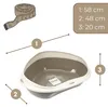 Katzenklo Ecke Eckkatzentoilette Katzenklo mit Rand Produktbild-Vorschau 2