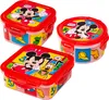 Mickey Mouse Brotdosen Set Kinder - 3 kleine Snackboxen für Produktbild-Vorschau 1