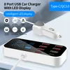 A9S + 8-Port-Autoladegeraet mit LED-Anzeige Typ C QC3.0 Produktbild-Vorschau 3