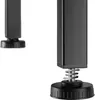 Close-up of the adjustable feet of a piece of furniture, showing a spring mechanism and a plastic base. Náhled obrázku produktu