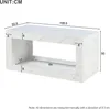 OKWISH Table Basse LED Rectangulaire avec Finition Haut Voir les images du produit 5