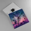 Wanduhr - Quadrat - Glasuhr - Kosmos Baum Wiese - 30x30cm - Produktbild-Vorschau 2