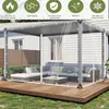 Transparente PVC Plane mit Ösen wasserdicht Terrasse Garten Produktbild-Vorschau 2