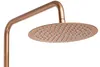 A close-up of a copper shower head and arm against a white background. Produktbild-Vorschau