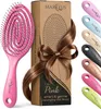 marQus Bio Haarbürste & Entwirrbürste ohne Ziepen – pink Produktbild-Vorschau 1