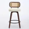 Lot de 3 tabourets de bar en bois avec dossier, pivotants à Voir les images du produit 2