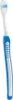 A close-up studio shot of a blue and white Oral-B Indicator 35 toothbrush against a white background. Produktbild-Vorschau