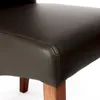 SIX® Lederstuhl Felice | Dark Braun - Nussbaum - Federkern Produktbild-Vorschau 7