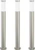 vidaXL Dissuasori luminosi 3 x 80 cm in acciaio inox IP44 Anteprima dell’immagine prodotto 1