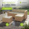 Juskys Polyrattan Lounge Punta Cana M creme – Gartenlounge Produktbild-Vorschau 2