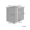 HATTORO P100 XL Metall Gerätehaus Geräteschuppen Schuppen Produktbild-Vorschau 3