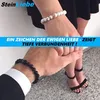 SteinLiebe Partner Armband King Queen Anhänger Set Perle Produktbild-Vorschau 3