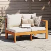 vidaXL Gartensofa mit 1 Armlehne 2-Sitzer Massivholz Akazie Produktbild-Vorschau 2