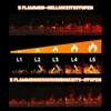 This image displays different flame settings and brightness levels for an electric fireplace. It shows a progression of flame intensity and brightness, with labels indicating different levels. Anteprima dell’immagine prodotto