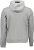 Herren Grauer Kapuzenpullover mit Druck & Kontrastdetails Produktbild-Vorschau 2