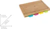 A diagram showing the dimensions of a cutting board, with a cutting board shown in the background. Anteprima dell’immagine prodotto