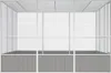 vidaXL Vogelkäfig Grau 302,5x324,5x211,5 cm Verzinkter Produktbild-Vorschau 3
