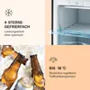Collage showing a refrigerator compartment, bottles in ice, and text highlighting features. Podgląd zdjęcia produktu