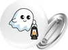 Huuraa Button Geist Comic 25mm rund mit Sicherheitsnadel Produktbild-Vorschau 1