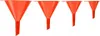 Four orange funnels of varying sizes are lined up against a white background. Náhľad obrázku produktu