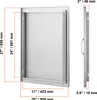 A diagram showing the dimensions of an outdoor kitchen access door. Anteprima dell’immagine prodotto