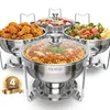 VEVOR Hot Pot Buffet-Speisenwärmer, runder Catering-Wärmer Produktbild-Vorschau 1