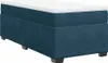 vidaXL Boxspringbett mit Matratze Dunkelblau 90x190 cm Samt Produktbild-Vorschau 1
