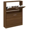 vidaXL Botník hnedý dubový vzhľad 59x17x81 cm materiál na Náhľad obrázku produktu 4