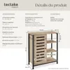 Buffet 71x32x82cm - Bois clair industriel, Chêne Sonoma, Voir les images du produit 6