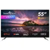 A Smart-Tech 55-inch 4K Ultra HD TV displaying a colorful sunset scene with various streaming service logos at the bottom. Anteprima dell’immagine prodotto