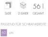 Vestavný odpadkový koš Hailo, skříňka 60cm, samozavírací Náhled obrázku produktu 4