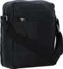 A black leather crossbody bag is shown from a side angle against a white background. Anteprima dell’immagine prodotto