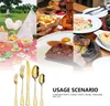 A collage of images showing a picnic setup, a steak dinner, a salad, and cutlery, with text about usage scenarios. Podgląd zdjęcia produktu