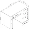 PC Tisch 115x56x73 cm Computertisch Buche Nachbildung Produktbild-Vorschau 5