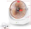 Stojící stolní ventilátor přenosný mini dobíjecí usb měď Náhled obrázku produktu 4