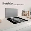 KitchenYeah© Herdabdeckplatte Löwe - Porträt - Schwarz - Produktbild-Vorschau 3