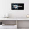 DEQORI Glasuhr 60x30 cm Zahlen 'Zerspringende E-Gitarre' Produktbild-Vorschau 3
