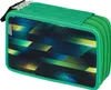 A green pencil case with a geometric pattern. Produktbild-Vorschau